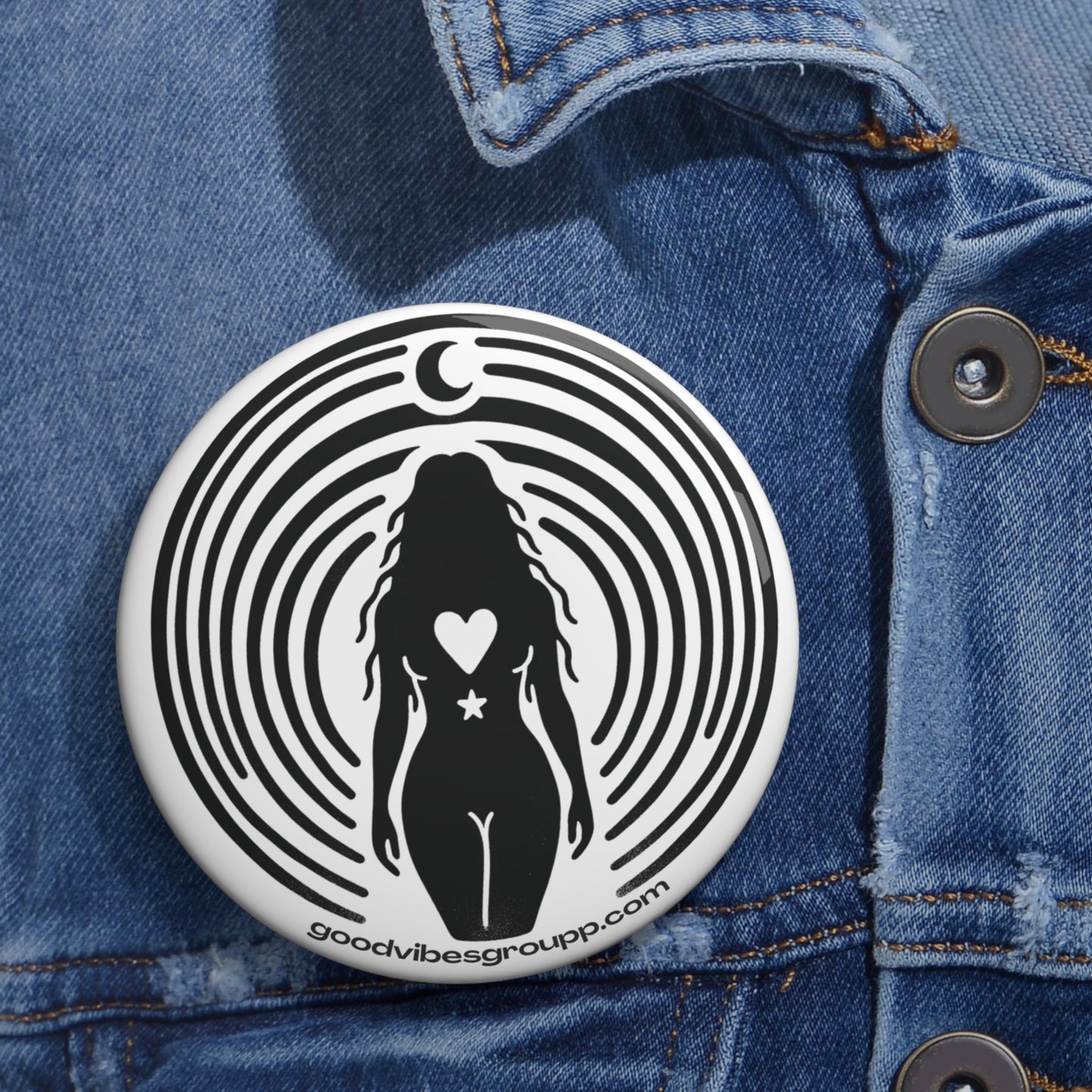 Moon Child Pin Button