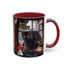 3 Book Covers Retro Vampire, Death and Black Cats Mug — Two-Tone Accent 11/15oz - Fall Halloween 2026