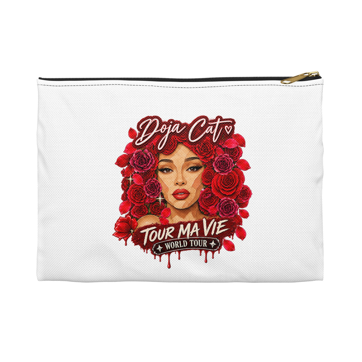 Rose Mosaic Portrait Accessory Pouch