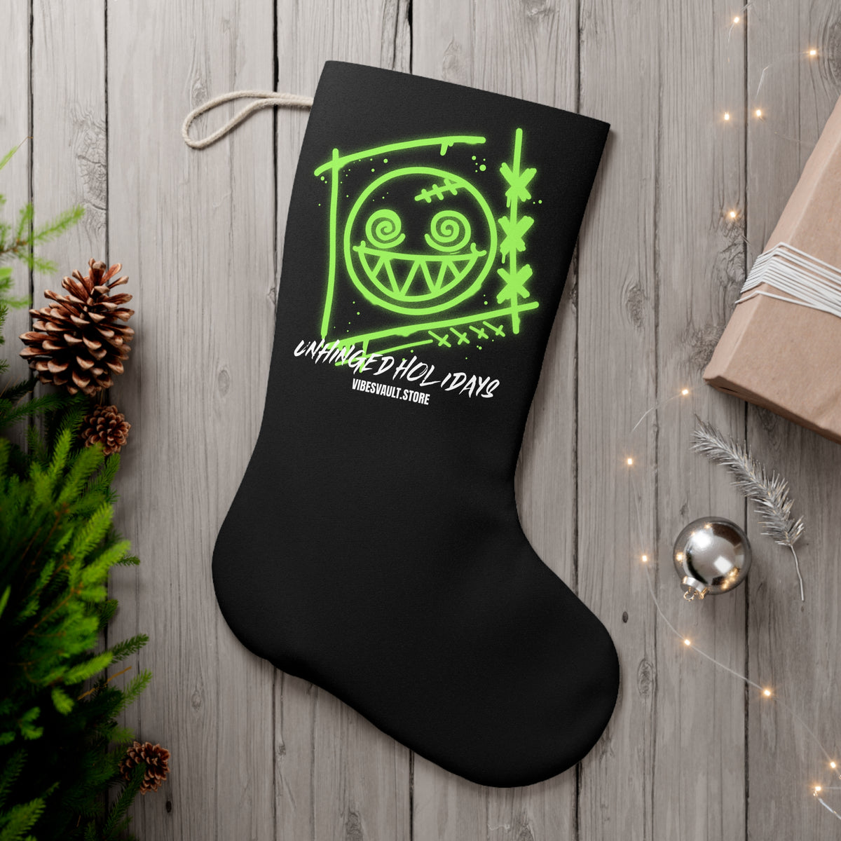 HOLIDAY Unhinged Holidays Santa Stocking