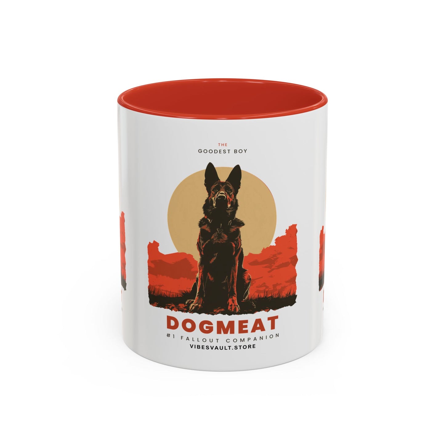 Dogmeat Fallout Mug — Retro K9 Accent Coffee Cup (11/15oz)