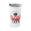 Vampire 20oz Stainless Steel Tumbler — "Blood Type" Graphic Travel Cup— Halloween 2026