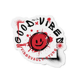 Smile Good Vibes White Refrigerator Magnets