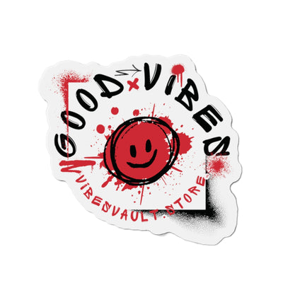 Smile Good Vibes White Refrigerator Magnets