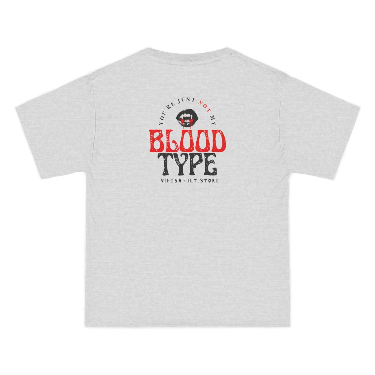 "You're Just Not My Blood Type" Retro Vampire Heart Graphic Tee - Fall Halloween 2026