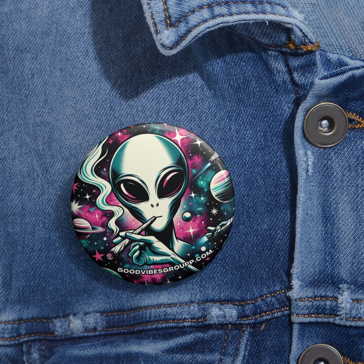 Alien Weed Pin
