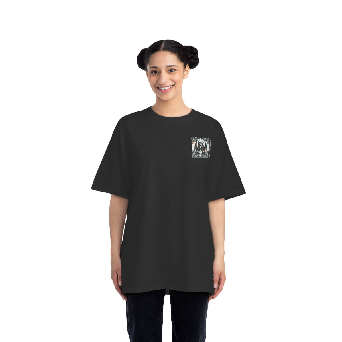 Goddess of Darkness Notebook - T-shirt Top - Retro Graphic Tee - Fall Halloween 2026