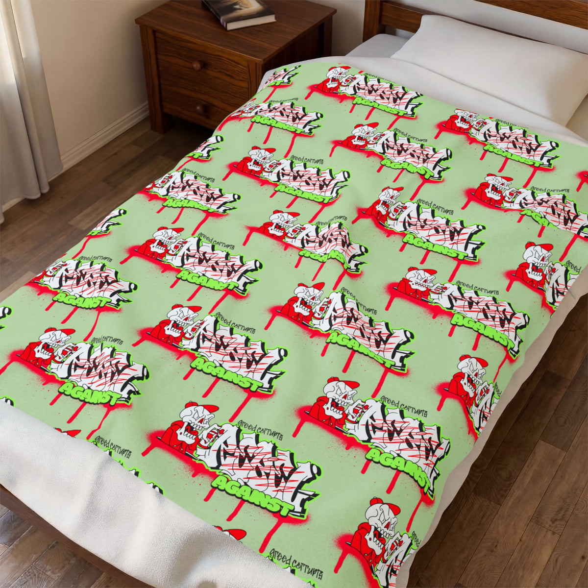 Merry Christmas Festive Velveteen Plush Blanket