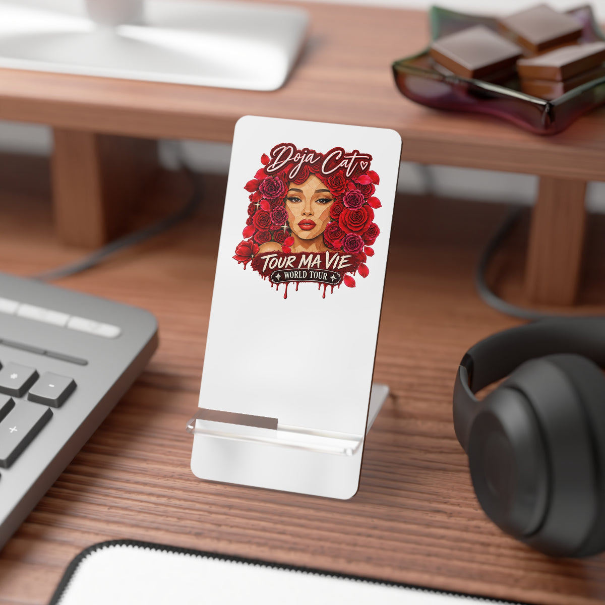 Rose Mosaic Portrait Smartphone Display Stand