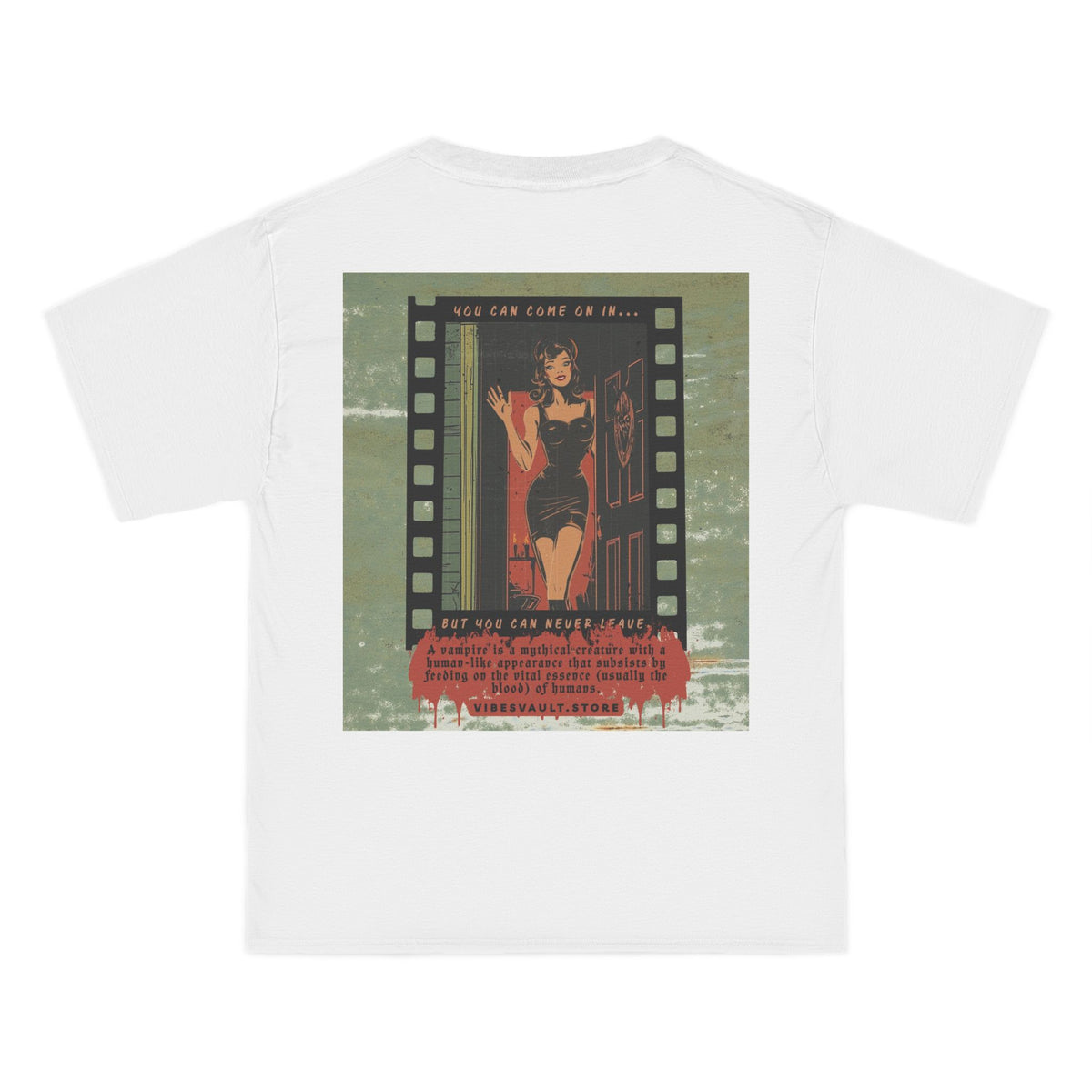Vampire Shirt "You Can Come on In, But You Can Never Leave" Date Night - T-shirt Top - Retro Graphic Tee - Fall Halloween 2026