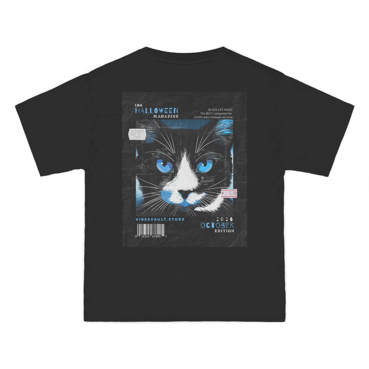 Haloween Magazine Cat Edition - T-shirt Top - Retro Fall Witch Wizard Magic -Graphic Tee - Fall Halloween 2026