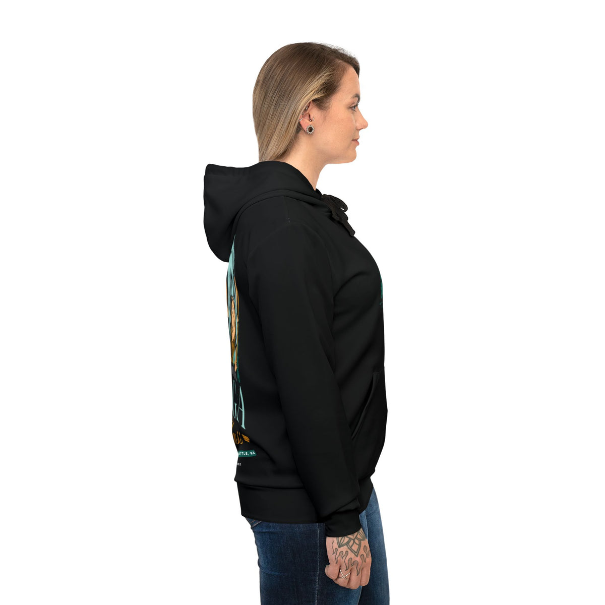 Yoga Class Hoodie — Vintage Instructor Floral Design