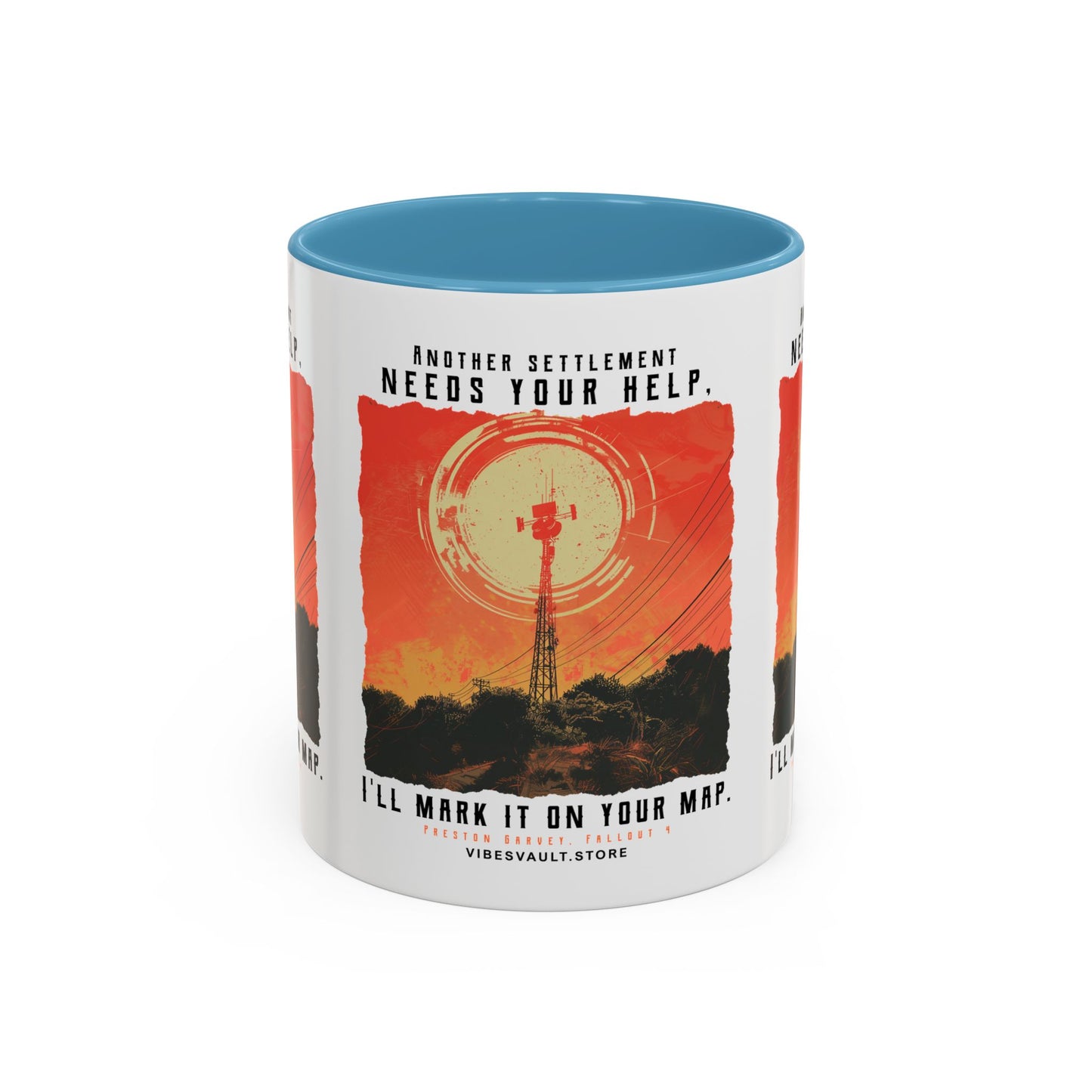 I'll Mark It On Your Map Fallout Coffee Mug — Vintage Radio Tower Accent Mug
