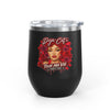 Rose Mosaic Portrait Wine Tumbler 12oz