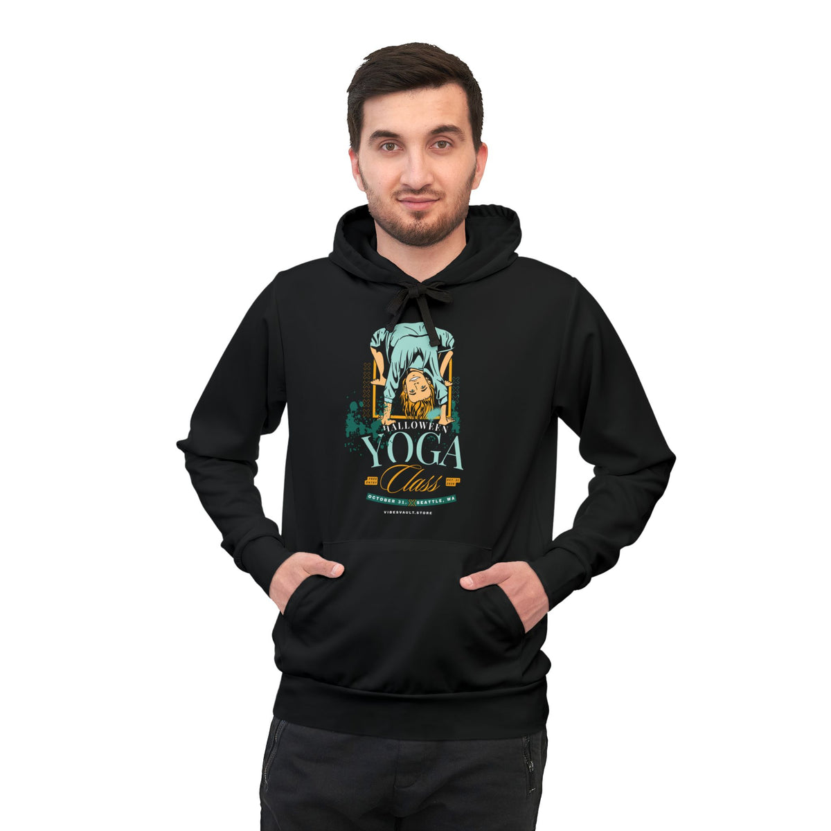 Yoga Class Hoodie — Vintage Instructor Floral Design