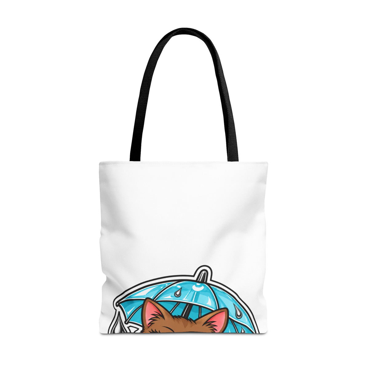 Brown Cat Umbrella All-Over Print Tote Bag