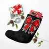 Christmas Stocking with Dripping Red Bow – Gothic Holiday Decor