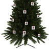Red Heart Chrome Eye Aluminum Ornaments