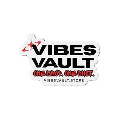 Vibes Vault Logo Magnets Refrigerator Decor with Starburst Die-Cut