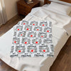 HOLIDAY Skeleton Heart Velveteen Plush Blanket