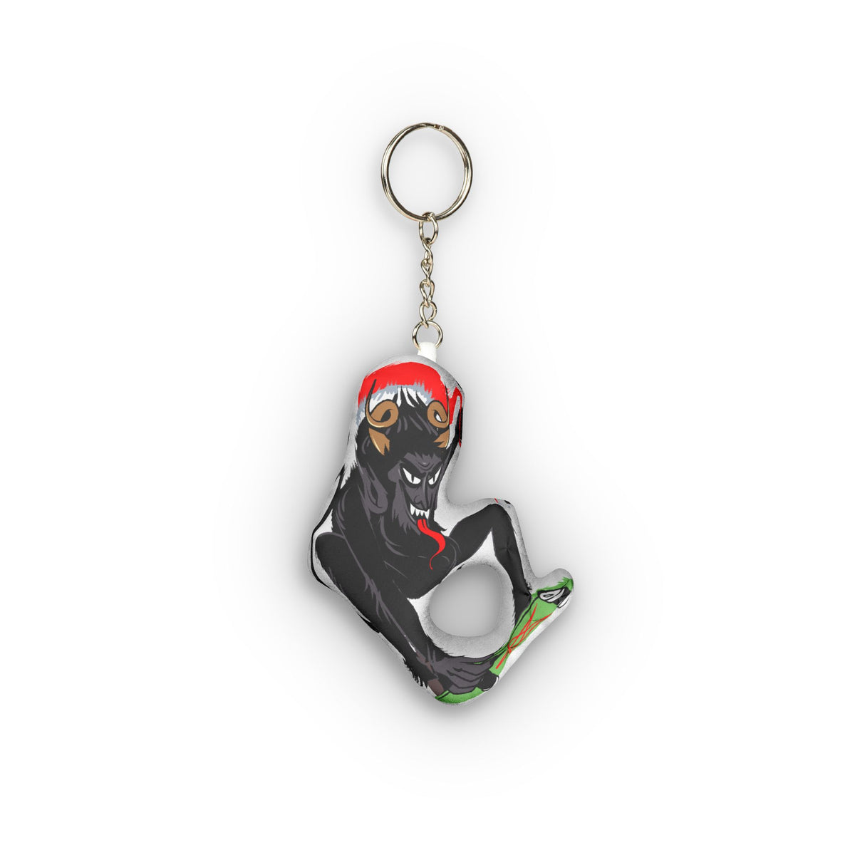 Christmas Skateboarding Krampus Custom Shape Mini Plush Keychain