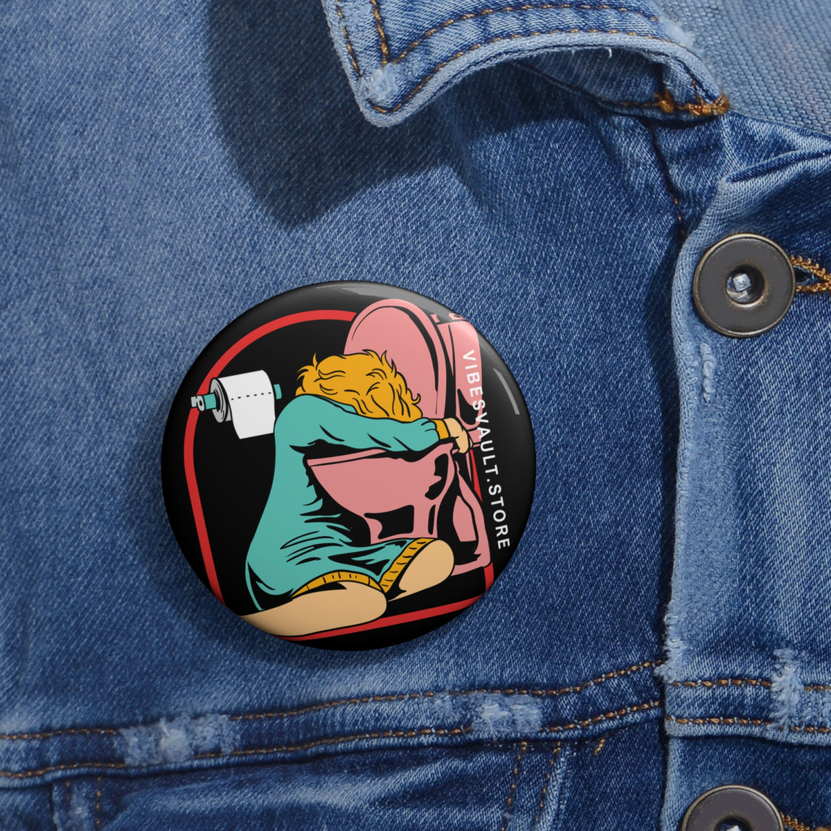 Fight Your Demons Button - Retro XXX Alcoholic - Dracula Pin Badge - Fall Halloween 2026