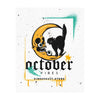 October Vibes Kiss-Cut Vinyl Sticker — Gothic Moon Cat Fall Decal— Halloween 2026