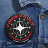 Vibes Vault Logo Sweatshirt Pin Button with Globe Stars