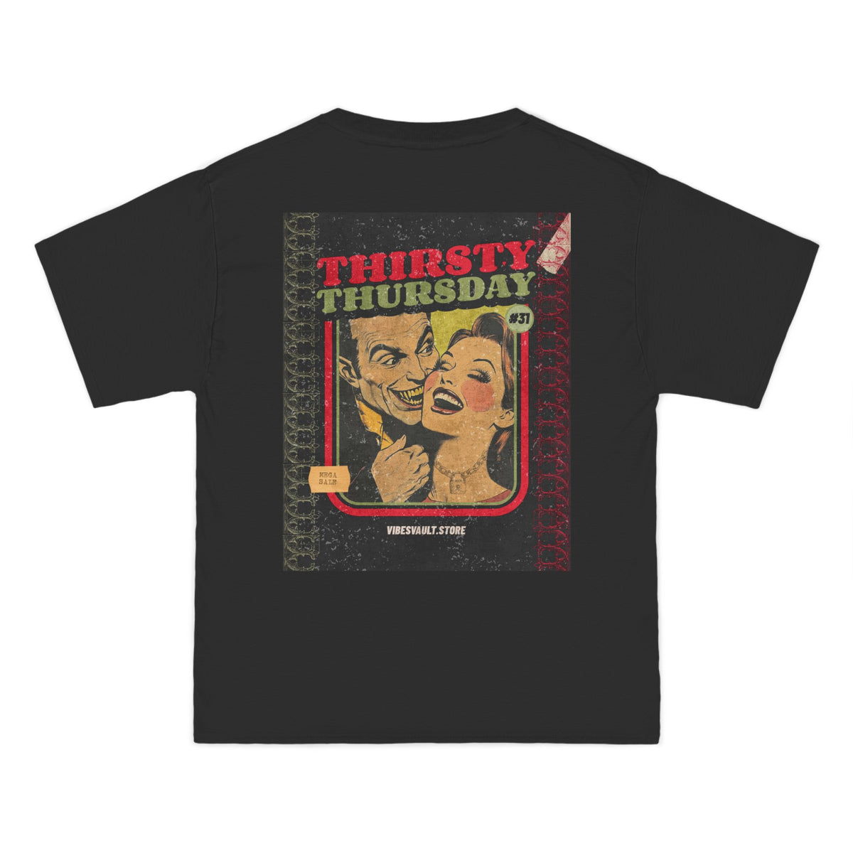 Vampire Thirsty Thursday Date Night - T-shirt Top - Retro Graphic Tee - Fall Halloween 2026