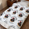 Krampus Santa Hat Christmas Velveteen Plush Blanket