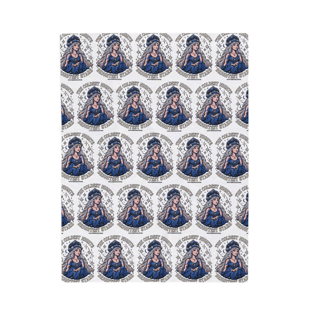 Velveteen Plush Blanket – Winter Ice Queen Patterned Throw