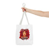 Rose Mosaic Portrait All-Over Print Tote Bag