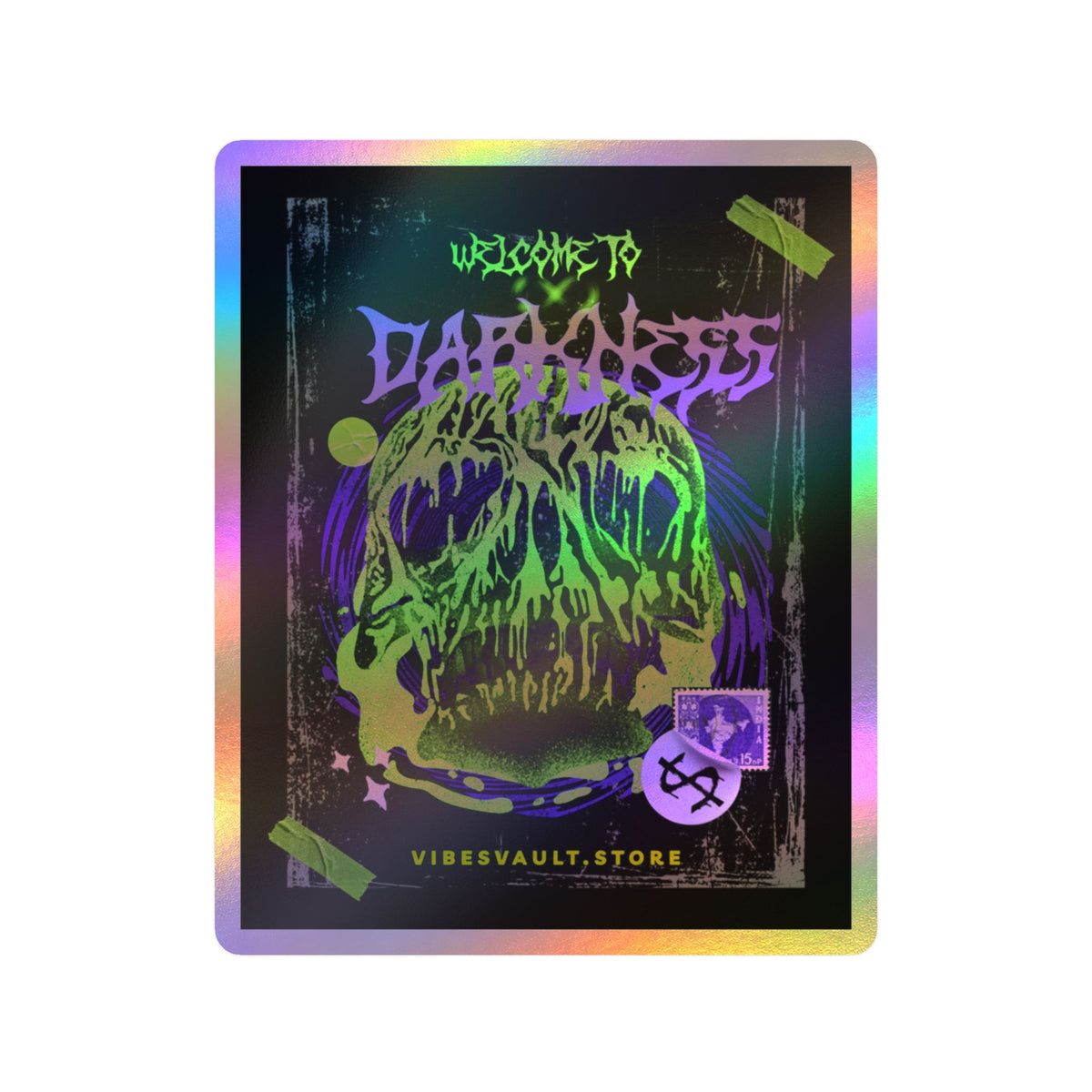 Welcome to Darkness Skull Kiss-Cut Vinyl Decal- Street Vibes — Halloween 2026
