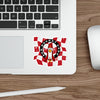 Red Rocket Corp. Fallout Die-Cut Sticker — Retro Rocket Logo Sticker for Laptops, Water Bottles & Gear