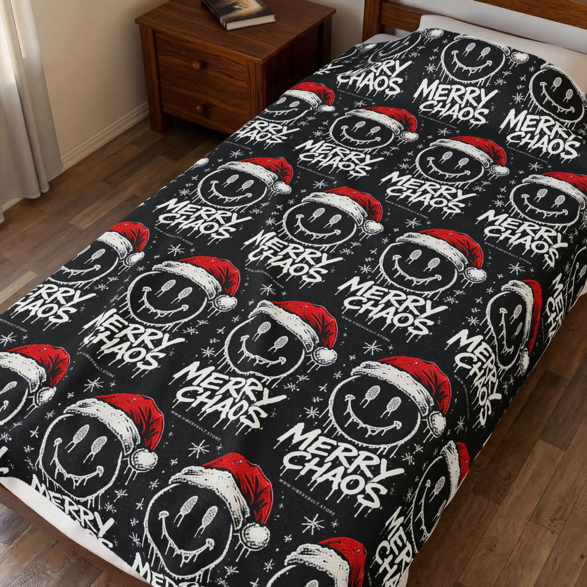 Merry Chaos Christmas Velveteen Plush Blanket