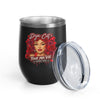 Rose Mosaic Portrait Wine Tumbler 12oz