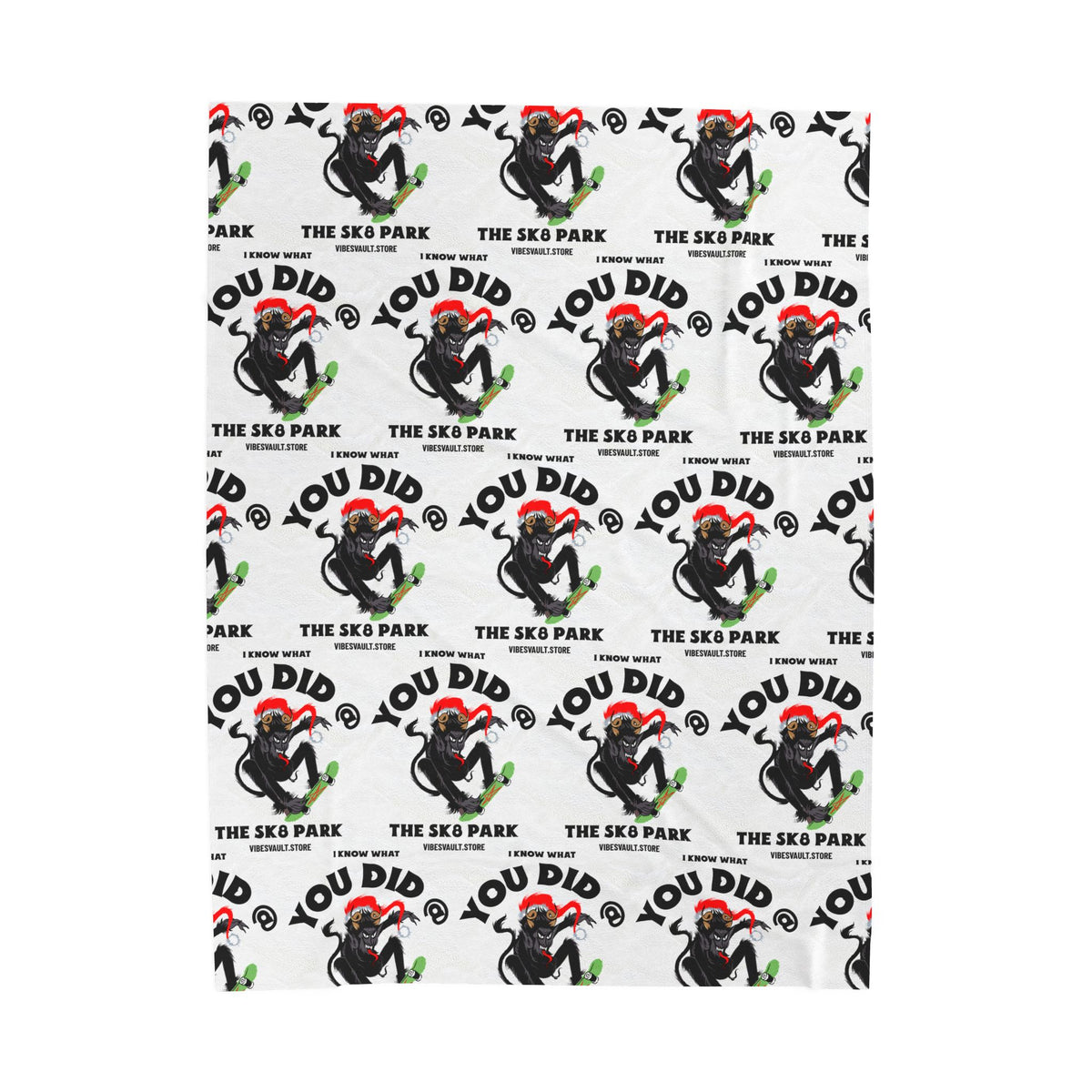 HOLIDAY Skateboarding Krampus Velveteen Plush Blanket