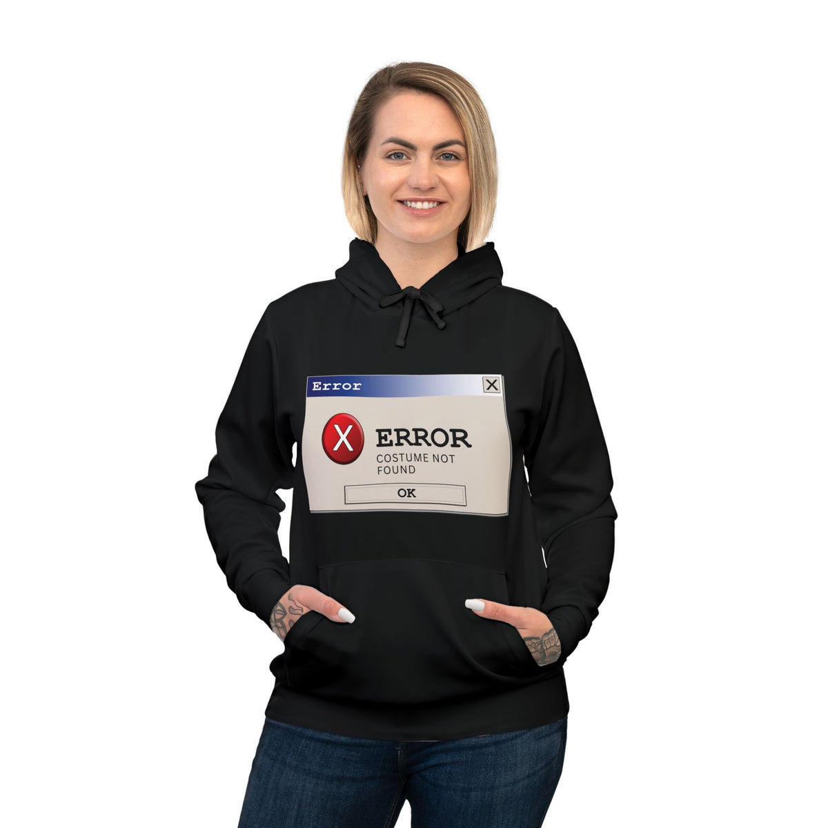 Error Message Hoodie – Funny Computer Glitch Gaming Pullover