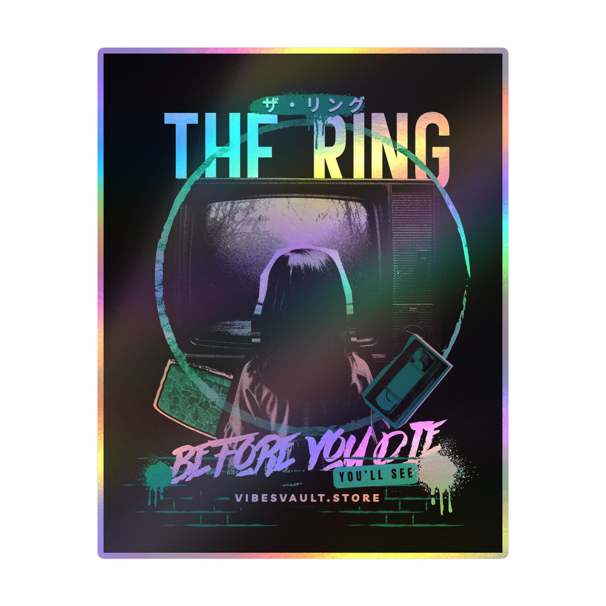 Kiss-Cut Vinyl Decal — "The Ring: Before You Die" Horror Movie Sticker— Halloween 2026