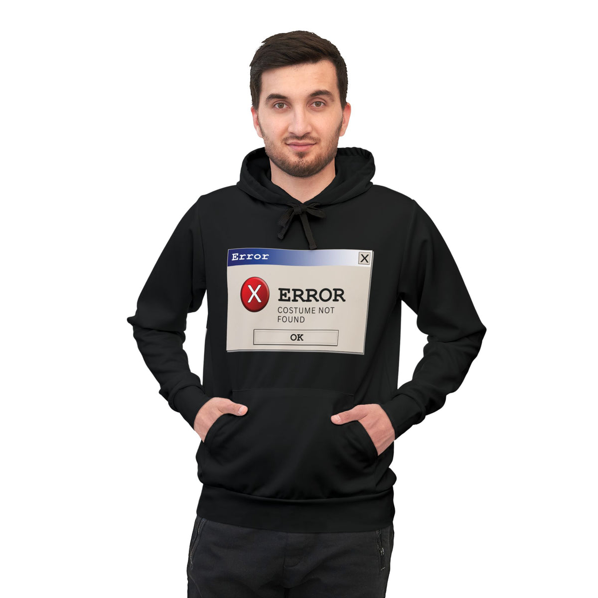 Error Message Hoodie – Funny Computer Glitch Gaming Pullover