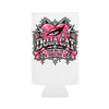 Pink Heart Chrome Eye Slim Can Cooler