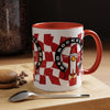 Coffee Mug — Red Rocket Corp Retro Rocket Logo Accent Mug (11/15oz)