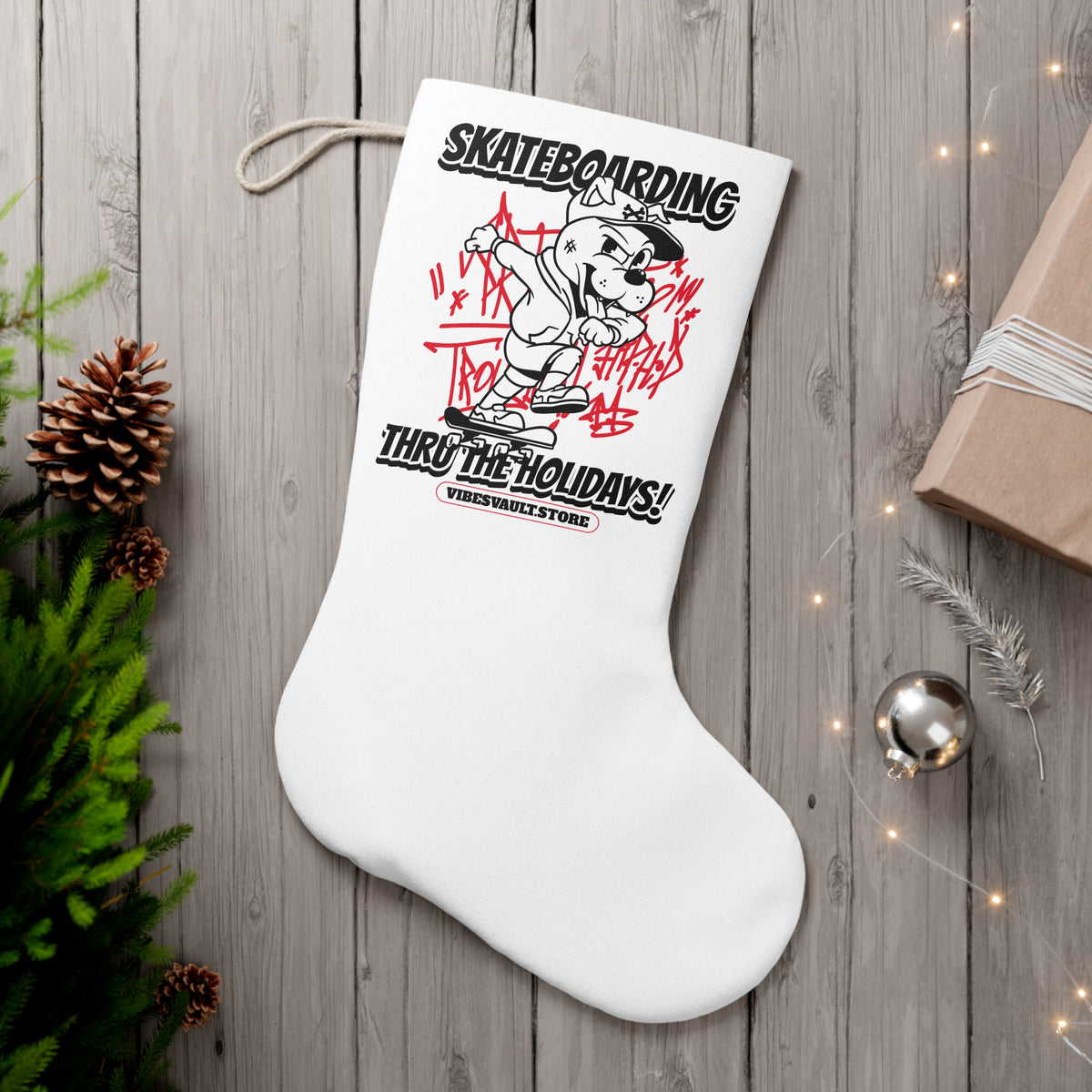 Skateboarding Thru The Holidays! Christmas Stocking