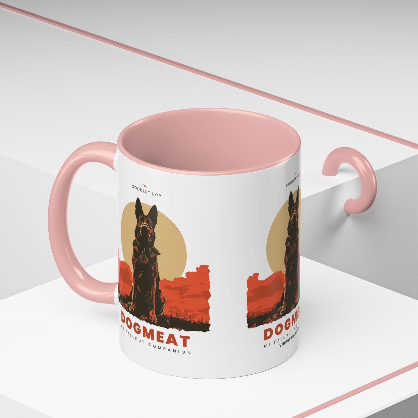 Dogmeat Fallout Mug — Retro K9 Accent Coffee Cup (11/15oz)