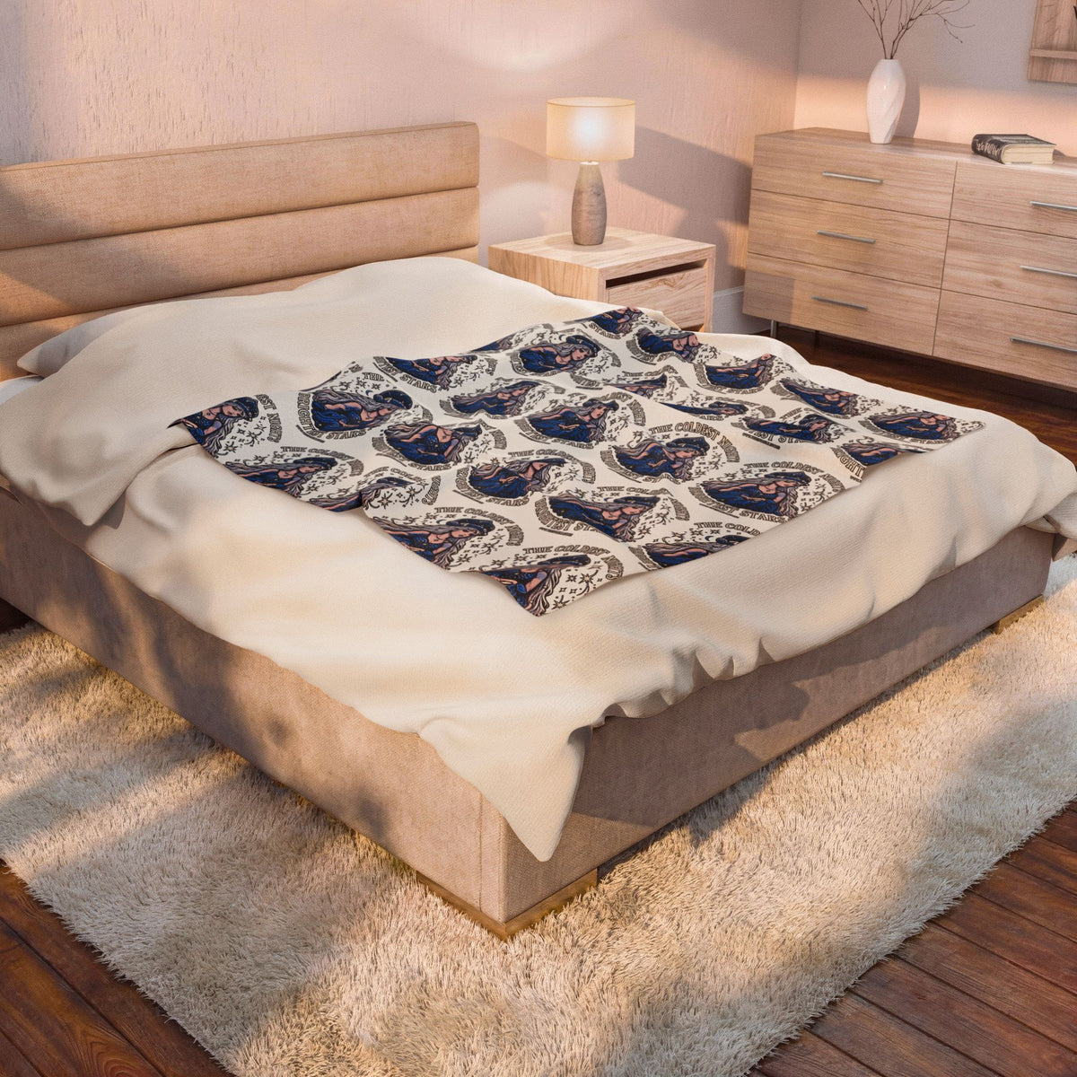 Velveteen Plush Blanket – Winter Ice Queen Patterned Throw
