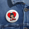 Pin Button — "You're Just My Blood Type" Vampire Heart Badge - Fall Halloween 2026