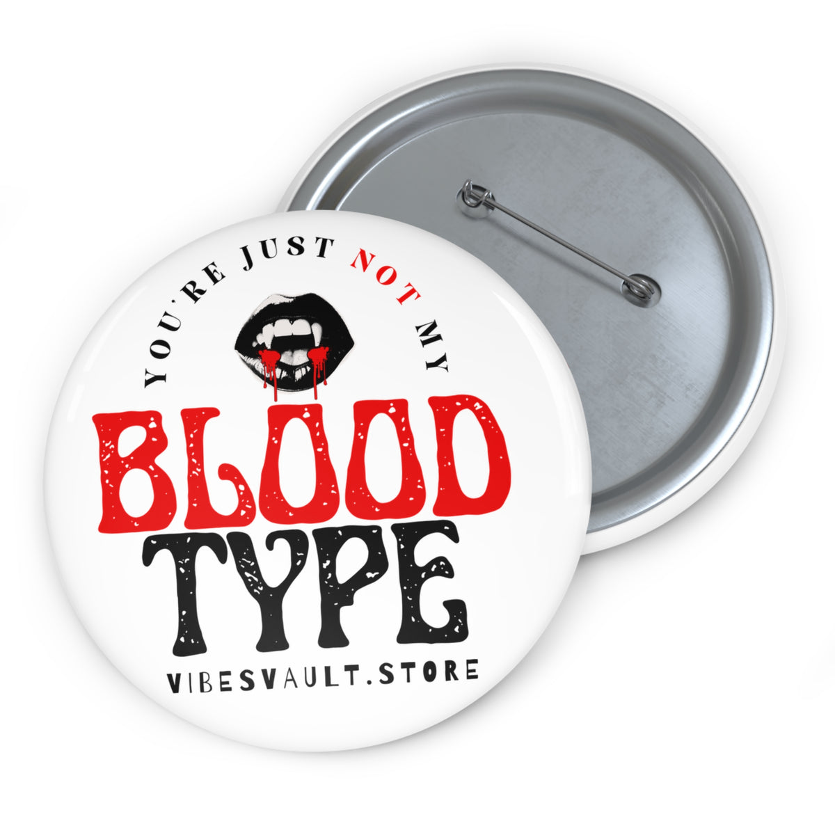 Copy of Pin Button — "You're Just My Blood Type" Vampire Heart Badge - Fall Halloween 2026