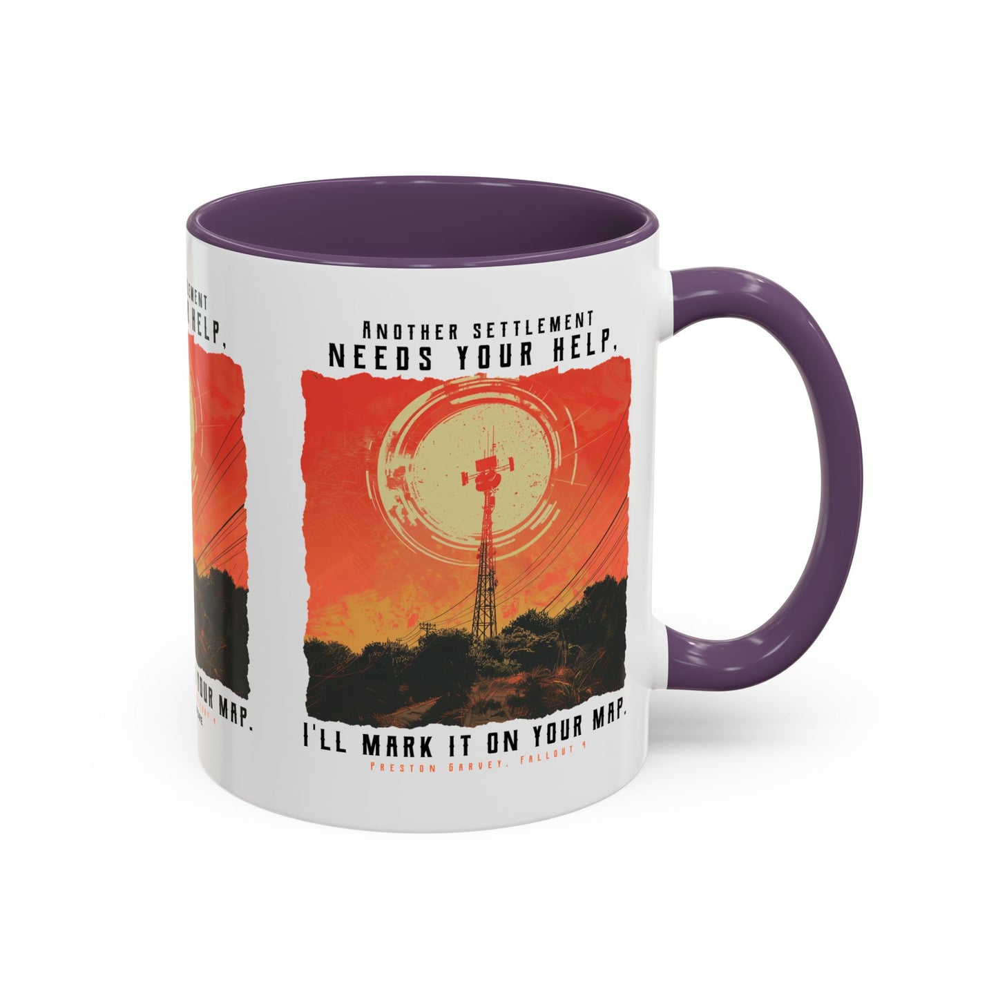I'll Mark It On Your Map Fallout Coffee Mug — Vintage Radio Tower Accent Mug