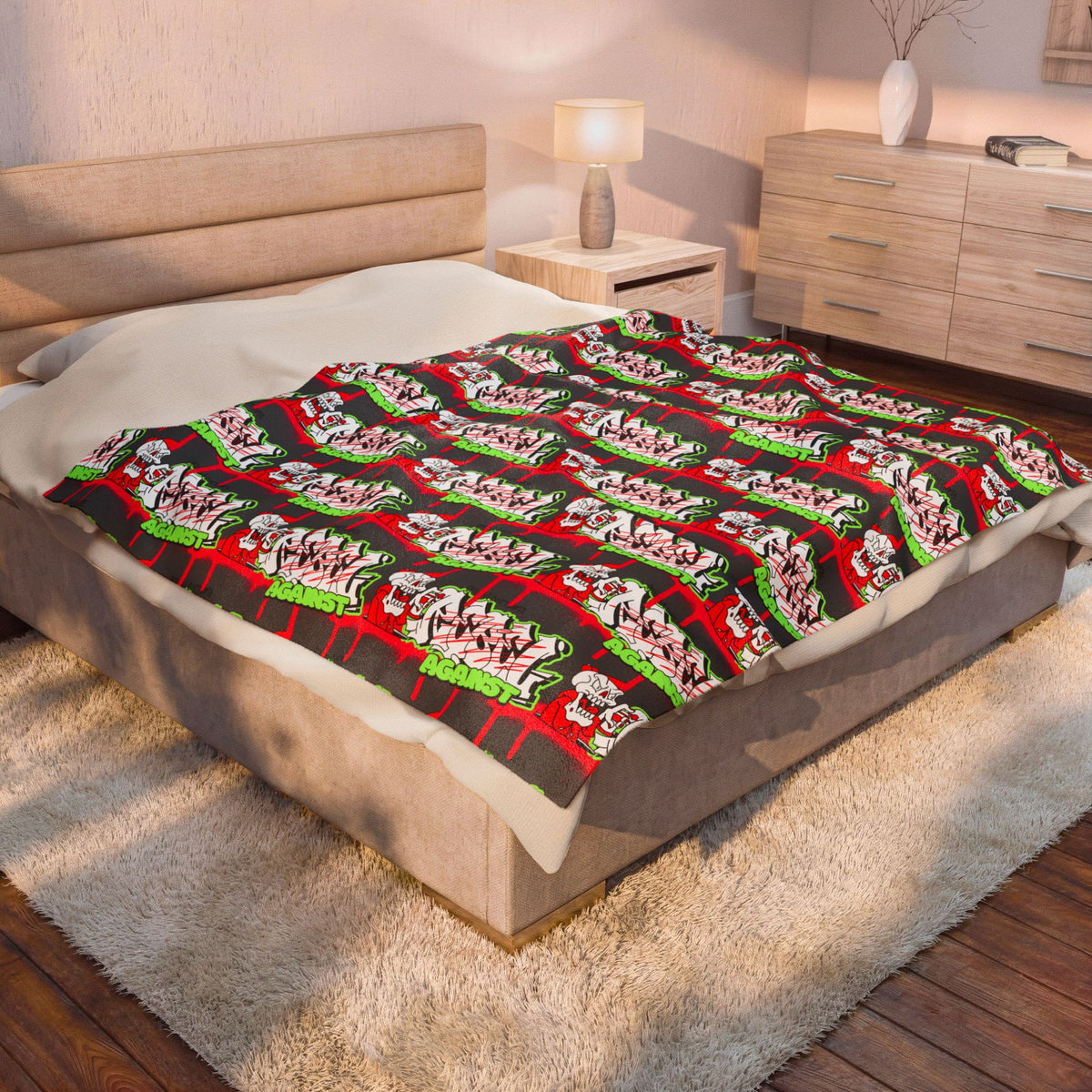Merry Christmas Festive Velveteen Plush Blanket