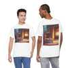 Cozy Fireplace Cat T‑Shirt